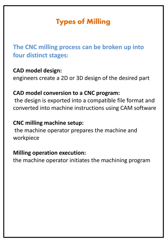 Microproject on cnc milling machine PDF