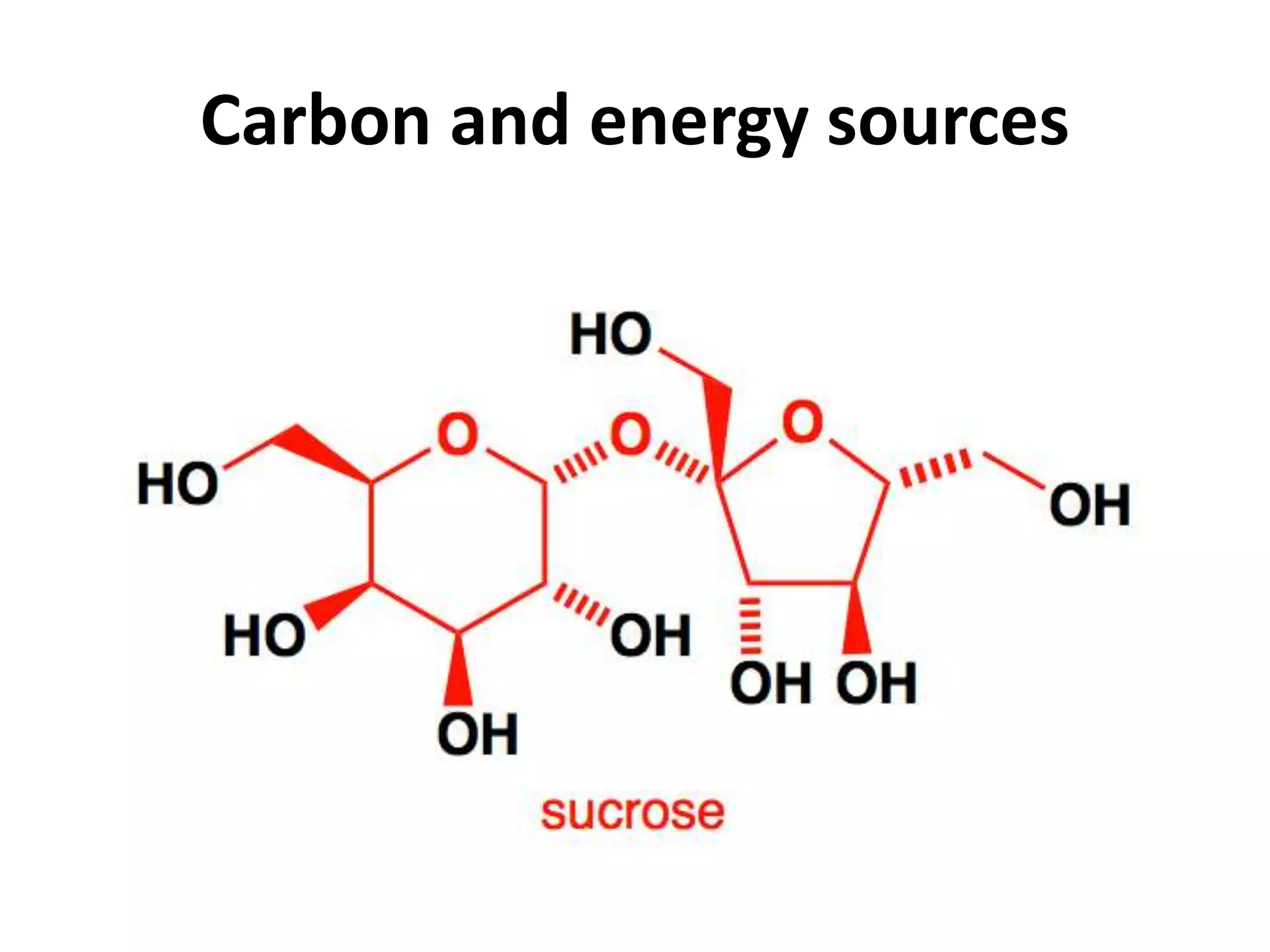 Carbon and energy sources 
 