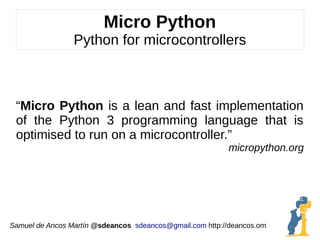 Micro-python | PPT