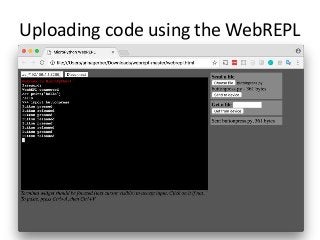 Uploading code using the WebREPL
 