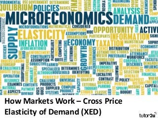 How Markets Work – Cross Price
Elasticity of Demand (XED)
 
