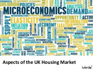 Aspects of the UK Housing Market
 