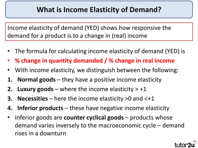 Tutor2u - Income Elasticity of Demand
