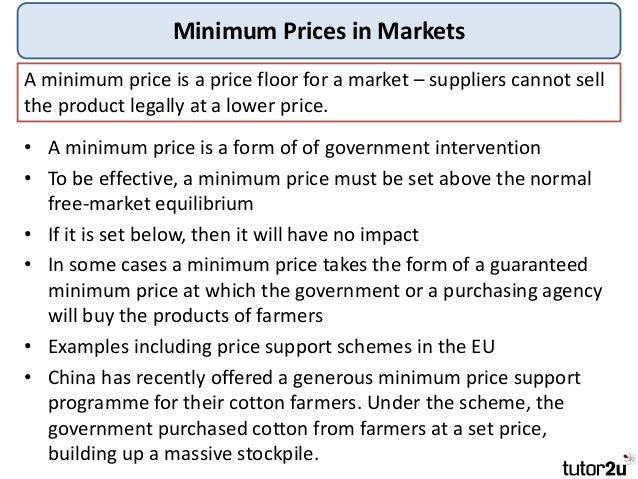 Tutor2u Government Intervention Minimum Prices