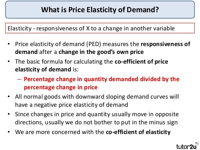 tutor2u price elasticity of demand price elasticity of demand