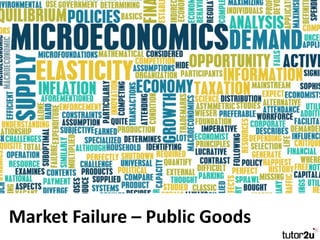 Market Failure – Public Goods
 