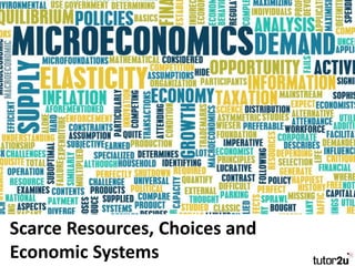 Scarce Resources, Choices and
Economic Systems
 