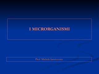 I MICRORGANISMI Prof. Michele Iannizzotto 