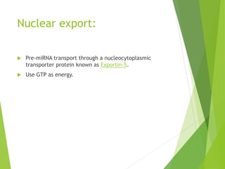 MicroRNA and thier role in gene regulation | PPTX