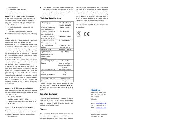 qubino roller shutter manual