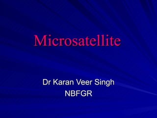 Microsatellite

 Dr Karan Veer Singh
       NBFGR
 