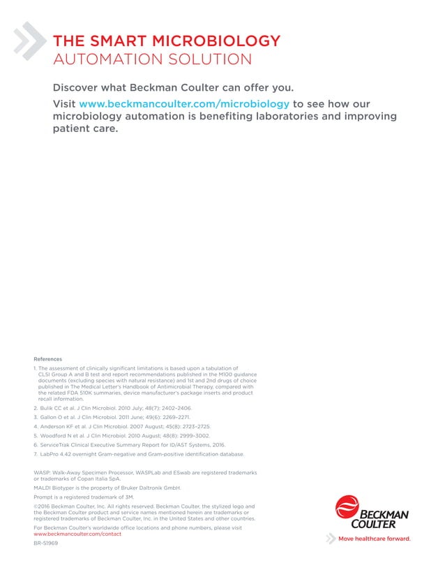 Beckman Coulter MicroScan Rapid Automated Microbial Identification & Antibiotic Susceptibility