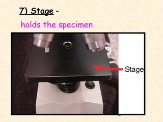 7) Stage –
holds the specimen

5

 