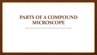 PARTS OF A COMPOUND
MICROSCOPE
5
 