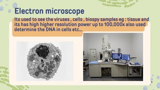 Microscope and its types and uses in lab | PDF