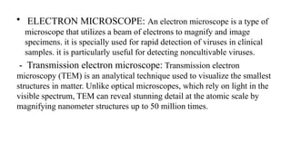 Microscope is an instrument that makes an enlarged image of a small ...