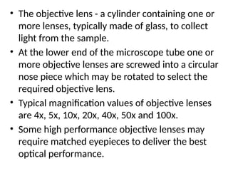 Microscope Lens Types microscope ,introduction,types uses .pptx