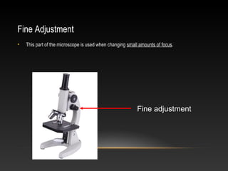 Labels of a microscope and functions
