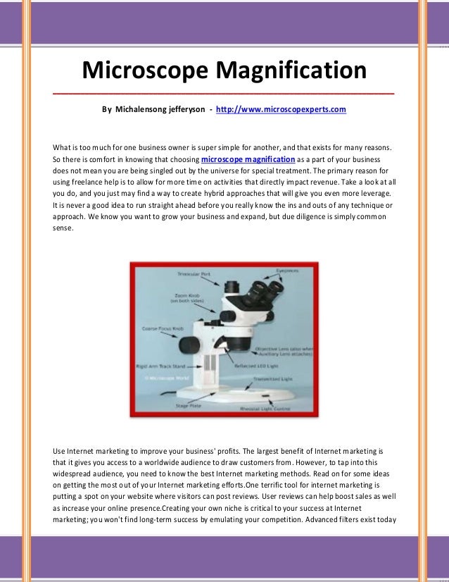 Microscope magnification