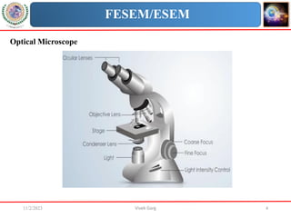 11/2/2023 Vivek Garg 4
FESEM/ESEM
Optical Microscope
 