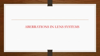 ABERRATIONS IN LENS SYSTEMS
 