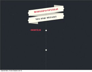 MIC

UL
IA ESPEC
ROSCOP

AGE
ME MESS
TA K E H O

ENDOTÉLIO

Quarta-feira, 16 de Outubro de 13

AR

S

 