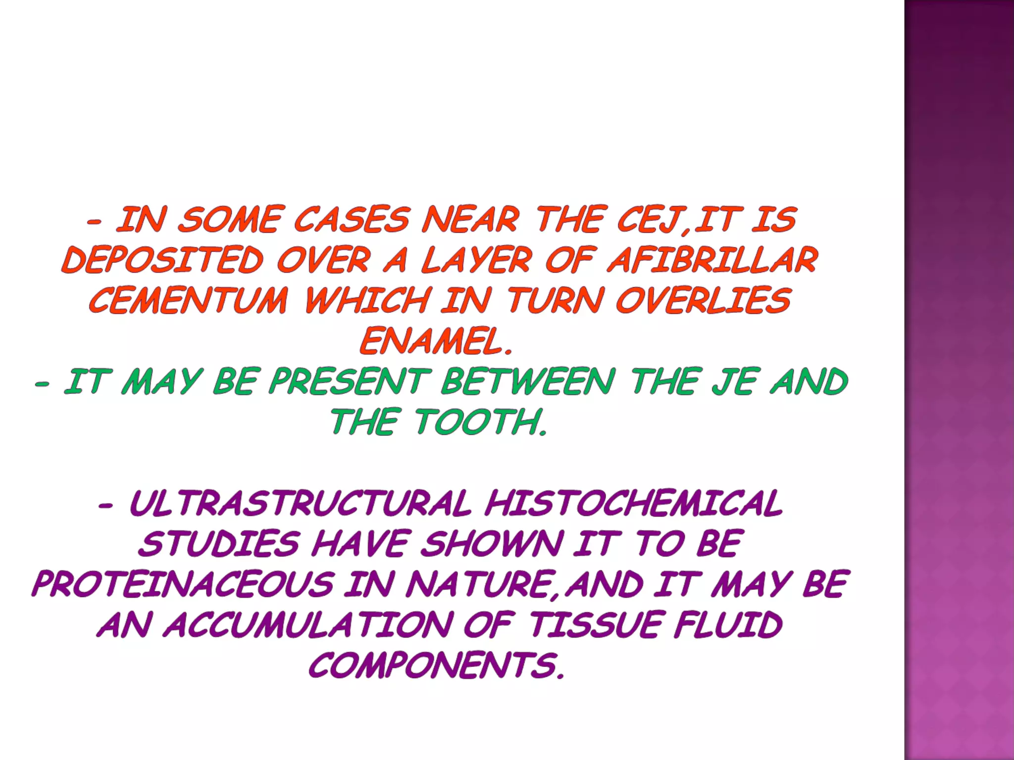Microscopic features of gingiva