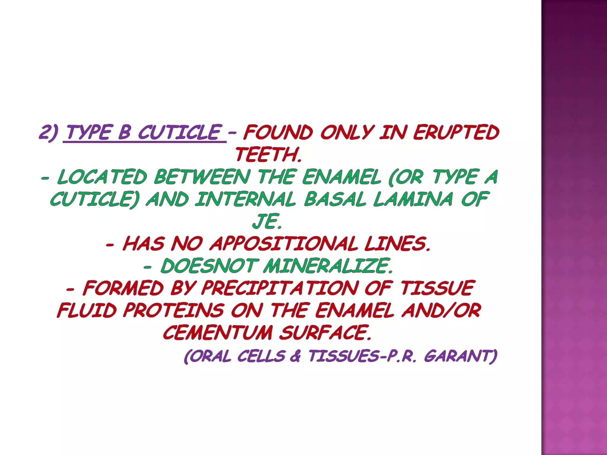 Microscopic features of gingiva