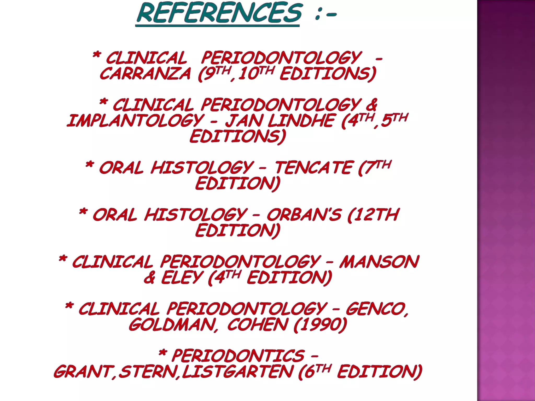 Microscopic features of gingiva