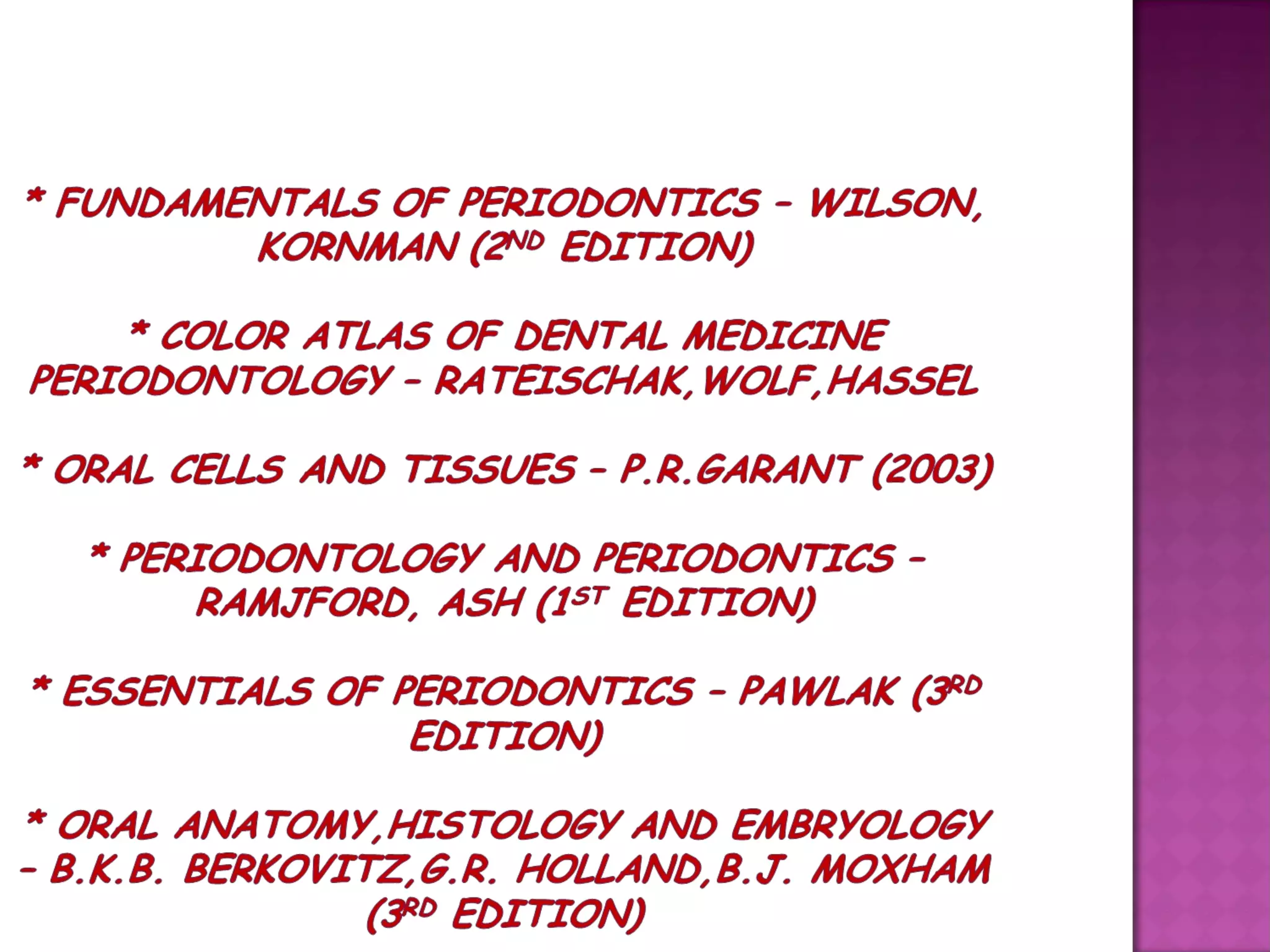 Microscopic features of gingiva