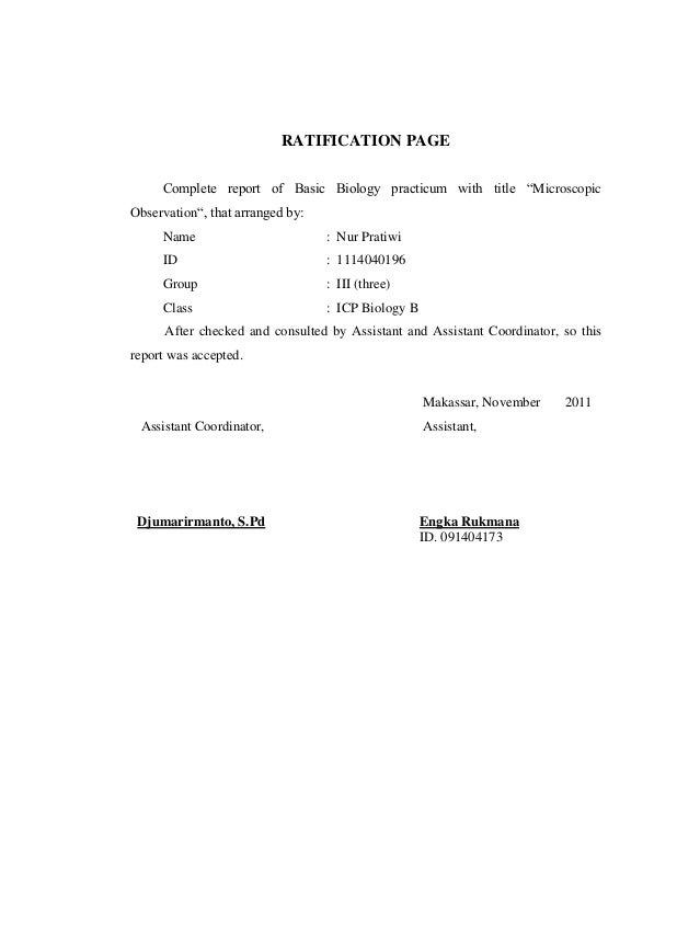 Laporan Praktikum Biologi Dasar Microscopic Observation