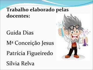 Trabalho elaborado pelas docentes: Guida Dias Mª Conceição Jesus Patrícia Figueiredo Sílvia Relva 