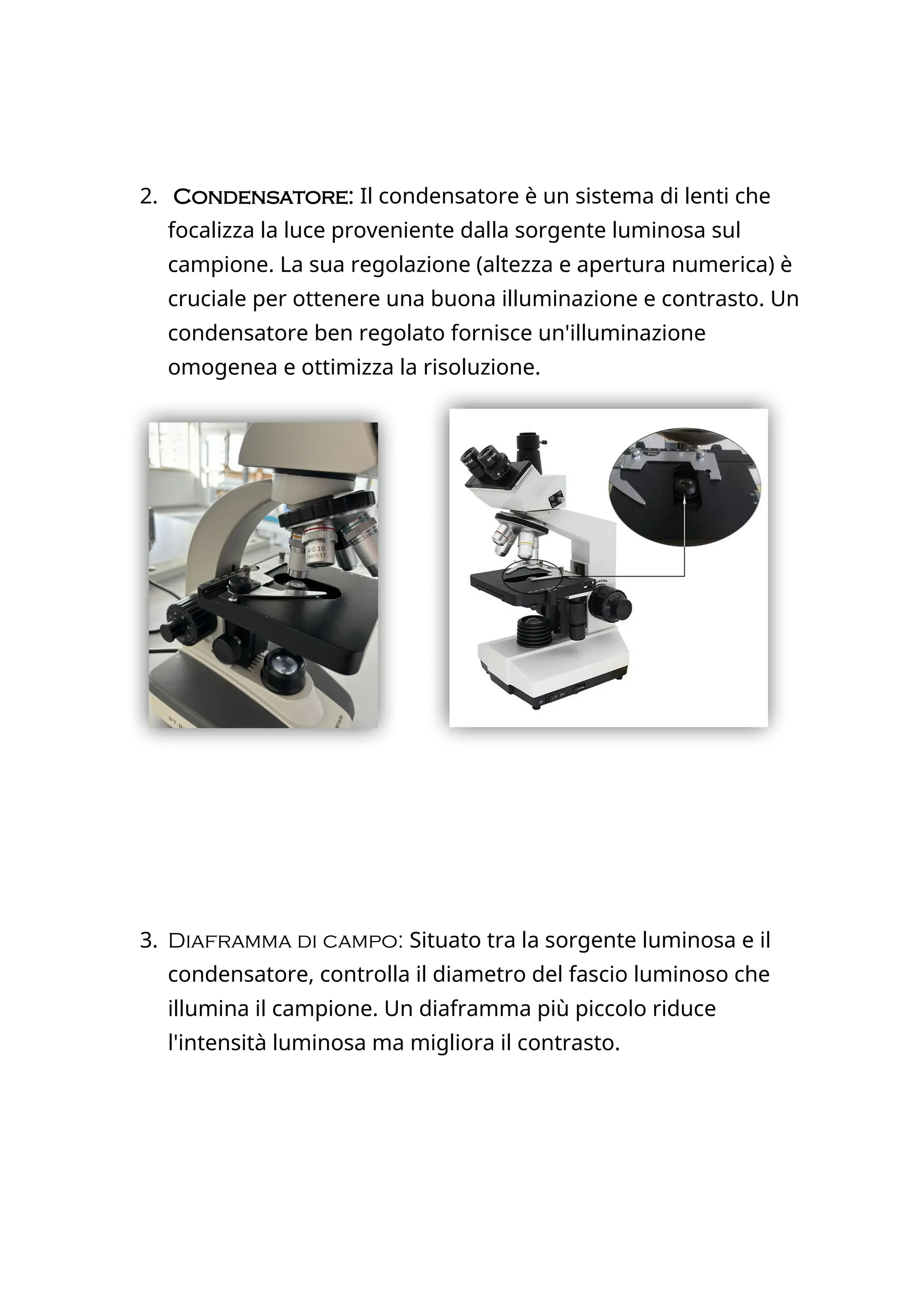 relazione sul funzionamento del microscopio ottico | PDF