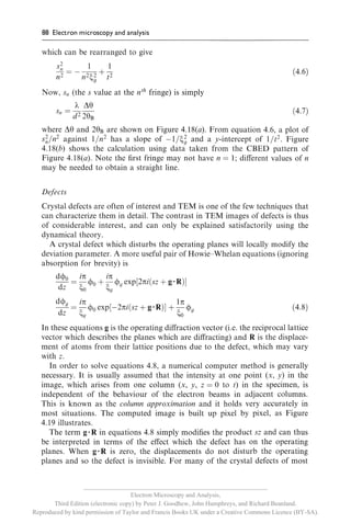 __________________________________________________________
                                     Electron Microscopy and Analysis,
       Third Edition (electronic copy) by Peter J. Goodhew, John Humphreys, and Richard Beanland.
Reproduced by kind permission of Taylor and Francis Books UK under a Creative Commons Licence (BY-SA).
 
