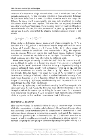 __________________________________________________________
                                     Electron Microscopy and Analysis,
       Third Edition (electronic copy) by Peter J. Goodhew, John Humphreys, and Richard Beanland.
Reproduced by kind permission of Taylor and Francis Books UK under a Creative Commons Licence (BY-SA).
 