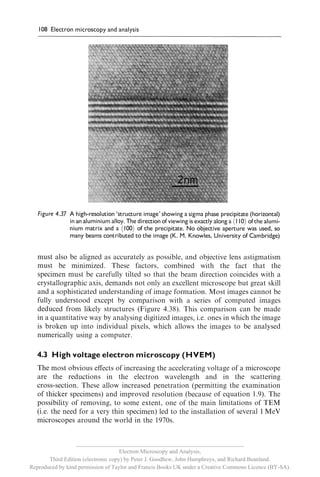 __________________________________________________________
                                     Electron Microscopy and Analysis,
       Third Edition (electronic copy) by Peter J. Goodhew, John Humphreys, and Richard Beanland.
Reproduced by kind permission of Taylor and Francis Books UK under a Creative Commons Licence (BY-SA).
 