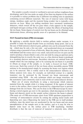 __________________________________________________________
                                     Electron Microscopy and Analysis,
       Third Edition (electronic copy) by Peter J. Goodhew, John Humphreys, and Richard Beanland.
Reproduced by kind permission of Taylor and Francis Books UK under a Creative Commons Licence (BY-SA).
 