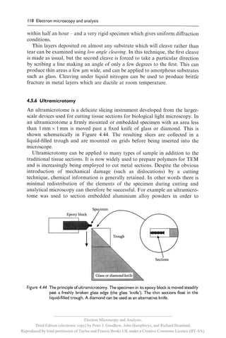 __________________________________________________________
                                     Electron Microscopy and Analysis,
       Third Edition (electronic copy) by Peter J. Goodhew, John Humphreys, and Richard Beanland.
Reproduced by kind permission of Taylor and Francis Books UK under a Creative Commons Licence (BY-SA).
 