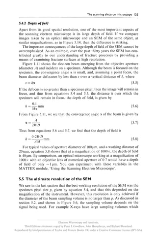 __________________________________________________________
                                     Electron Microscopy and Analysis,
       Third Edition (electronic copy) by Peter J. Goodhew, John Humphreys, and Richard Beanland.
Reproduced by kind permission of Taylor and Francis Books UK under a Creative Commons Licence (BY-SA).
 