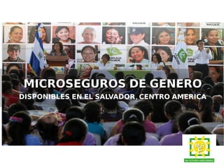 MMIICCRROOSSEEGGUURROOSS DDEE GGEENNEERROO 
DISPONIBLES EN EL SALVADOR, CENTRO AMERICA 
 