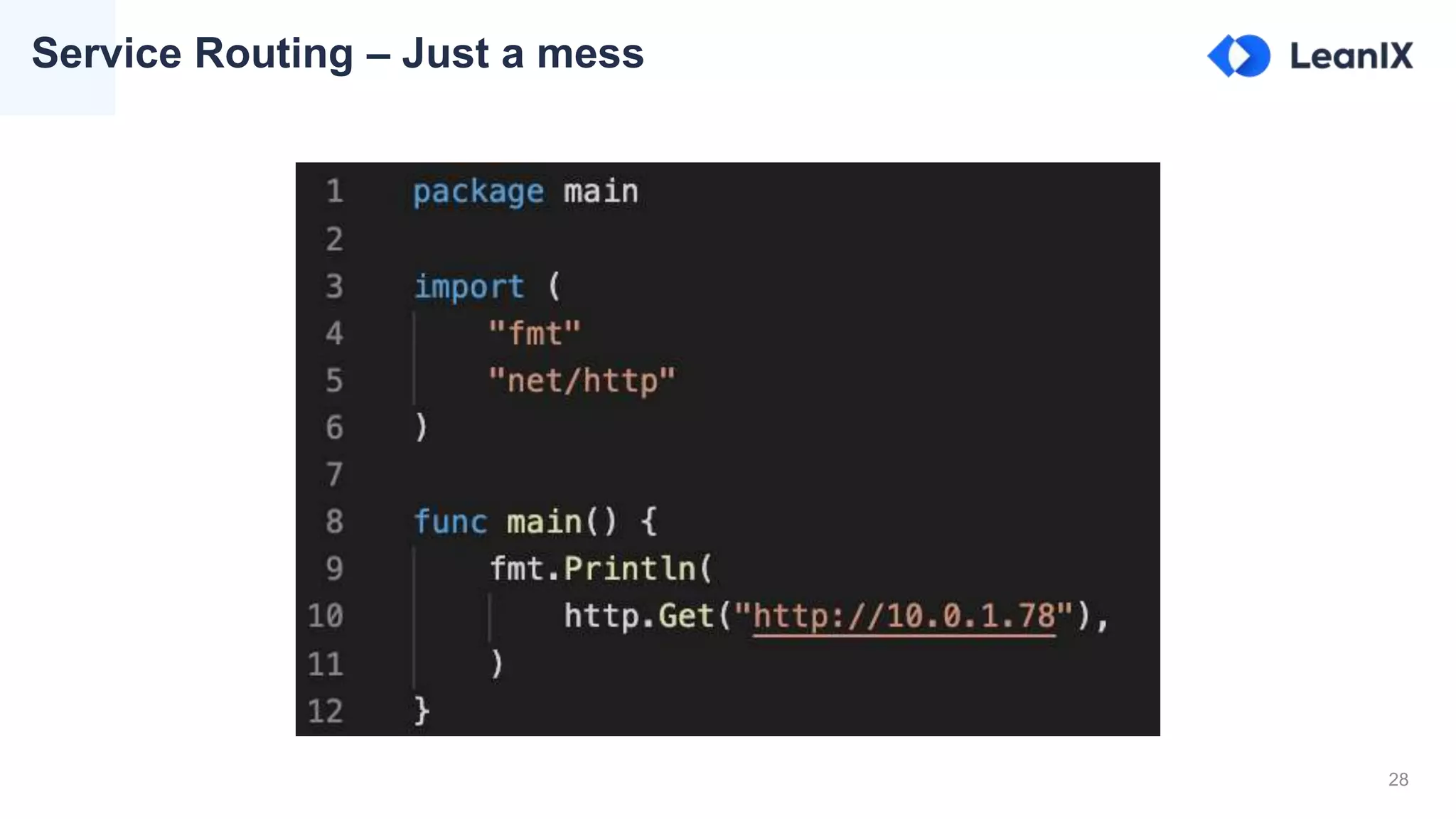 28
Service Routing – Just a mess
 