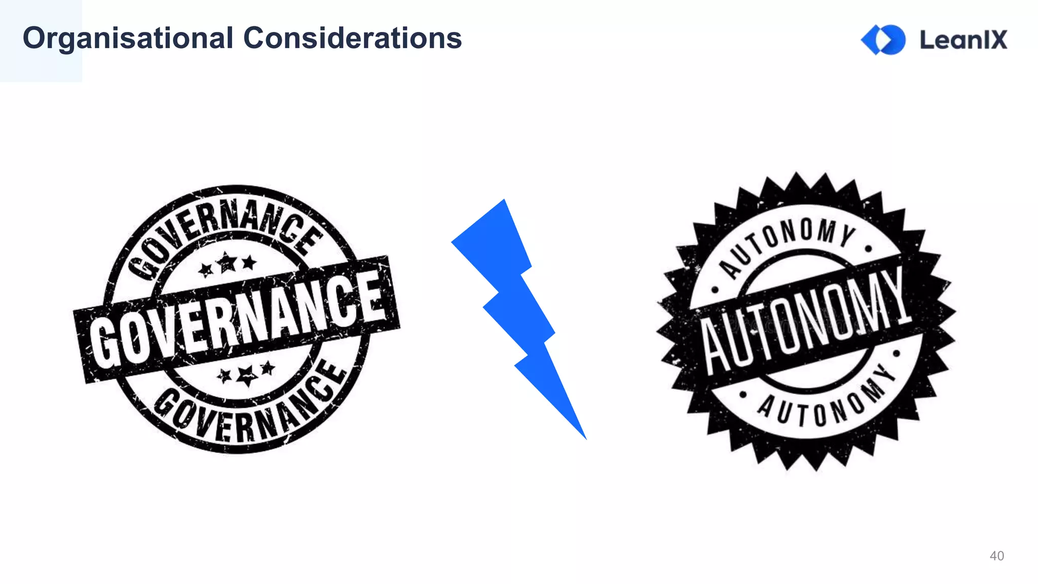40
Organisational Considerations
 