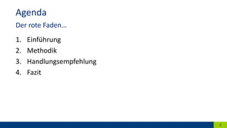 1. Einführung
2. Methodik
3. Handlungsempfehlung
4. Fazit
3
Agenda
Der rote Faden…
 