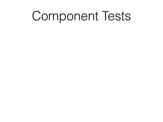 Component Tests
WebTestCase!
SQLite Mock Handler
 