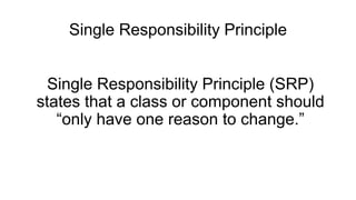 single responsibility principle (srp) in python:... Microservice architecture design principles | PPTX