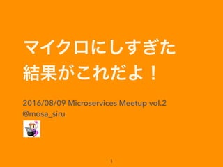  
2016/08/09 Microservices Meetup vol.2
@mosa_siru
 
