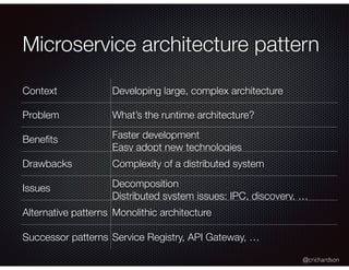 A Pattern Language for Microservices