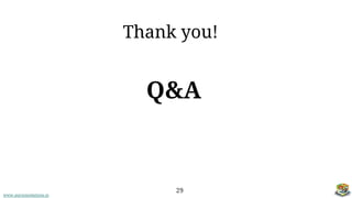 www.aurorasolutions.io
Thank you!
2929
Q&A
 