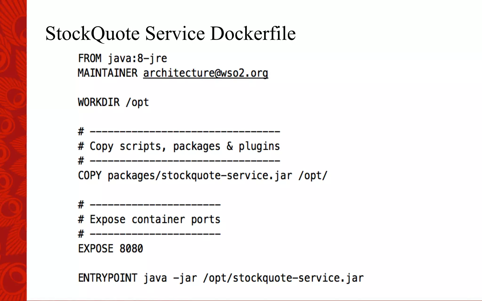 StockQuote Service Dockerfile
 