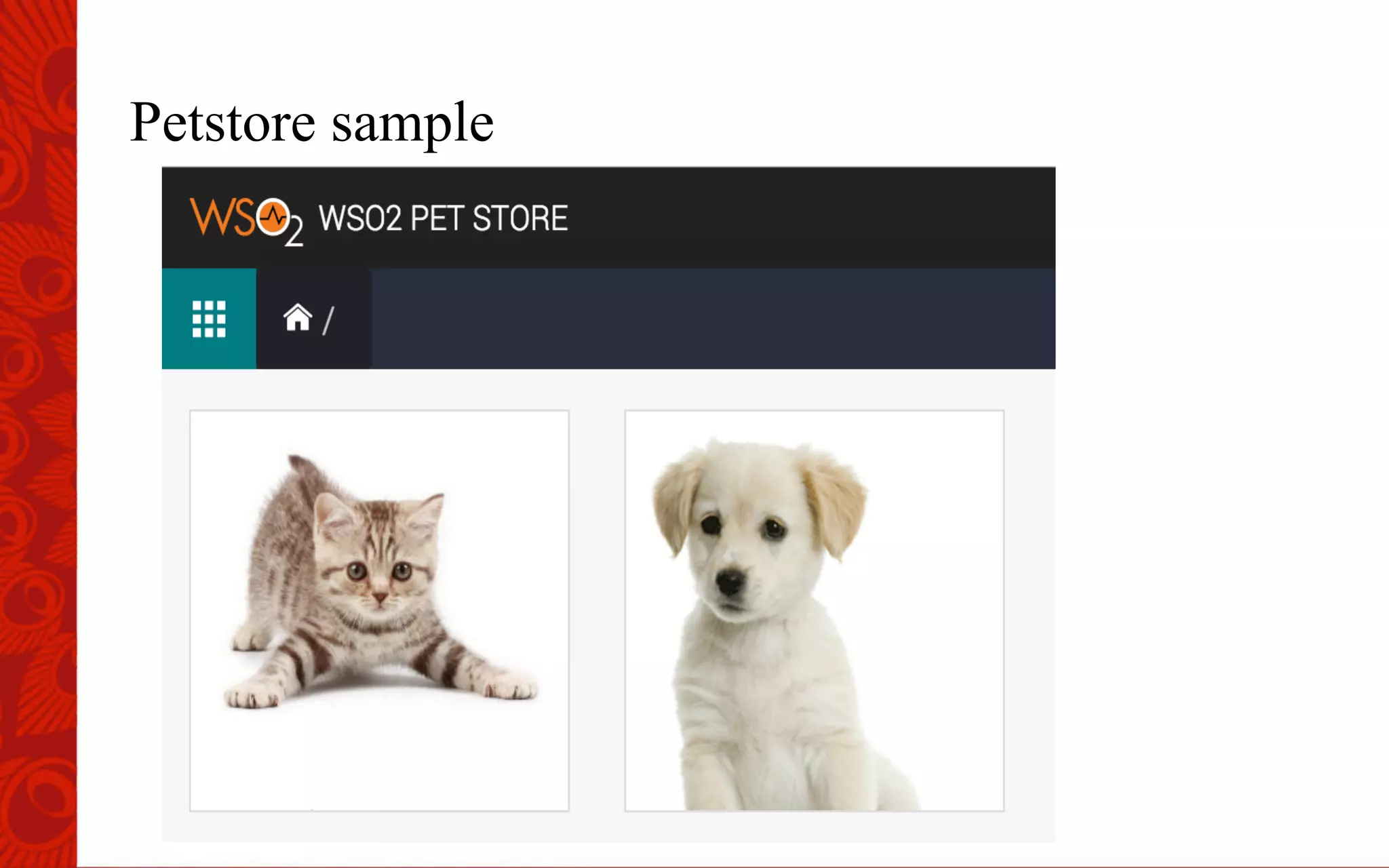 Petstore sample
 